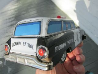 Vintage 1962 Ford Falcon Tin Toy Car Alps Japan Highway Patrol Police - - - - Wow 7