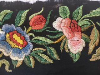 Antique 19thC Chinese Canton Export Embroidery Fragment Silk 22 