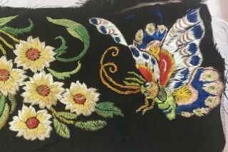 Antique 19thC Chinese Canton Export Embroidery Fragment Silk 22 