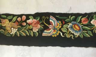 Antique 19thC Chinese Canton Export Embroidery Fragment Silk 22 