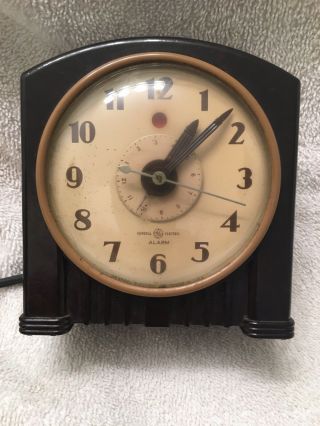 Vintage Bakelite Art Deco General Electric Alarm Clock
