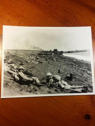 Rare Ww2 Iwo Jima Photograph Type - 2 D - Day Joe Rosenthal Usmc 4th Division