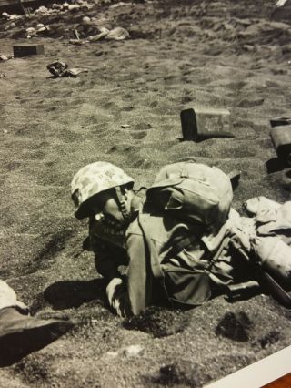 RARE WW2 Iwo Jima Photograph TYPE - 2 D - Day Joe Rosenthal USMC 4th Division 9