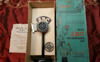 Abc Microphone Set.  Eloise Of Hollywood Toy Division,  Box,  Broadcasting