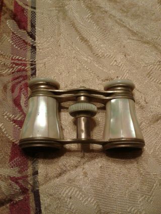 Antique Lemaire,  Paris,  Mother of Pearl and Brass,  Opera Glasses,  Binoculars 4