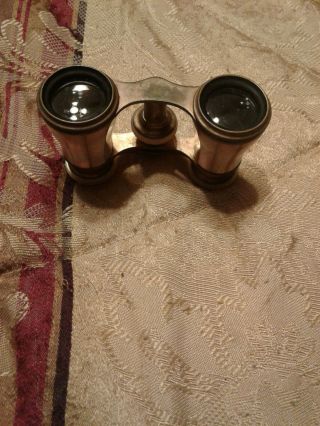 Antique Lemaire,  Paris,  Mother of Pearl and Brass,  Opera Glasses,  Binoculars 5
