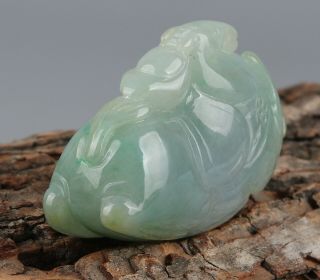 Chinese Exquisite Hand - carved jadeite jade horse Pendant 5