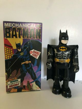 Billiken 1989 Mechanical Wind Up Batman Tinplate Vintage Toy Japan