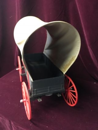 1960 ' S Marx Johnny West Covered Wagon w/ Accessories & Orig Instructions 3