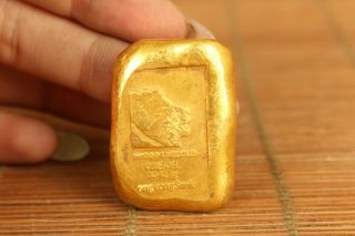 Qing Dao Decoration Brass Not Gold Coin Bar Collectable Gift Leo Lion Noble Gift