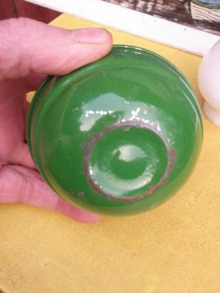 Vintage Green Enamel Kelly / Pixie / Nursery Oil Lamp Lantern with Weighted Base 4