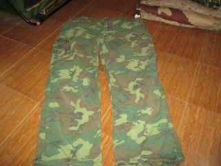 1968 Vietnam War Erdl Camo Field Pants Size Xl - R,  Very Good