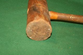 19thC Antique Primitive Carpenters Wheelright ' s Wooden Mallet Tool INV PJ24 7