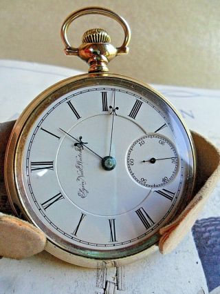 Railroad Antique 1888 Elgin B W Raymond 18 Size BALL O/F 20 Year Pocket Watch 11