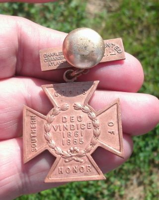 CONFEDERATE VETERANS SOUTHERN CROSS OF HONOR MEDAL CORPORAL F.  H.  THORNTON 2