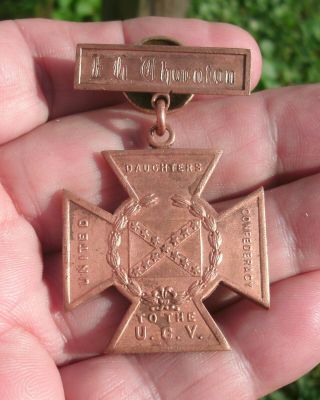 CONFEDERATE VETERANS SOUTHERN CROSS OF HONOR MEDAL CORPORAL F.  H.  THORNTON 5