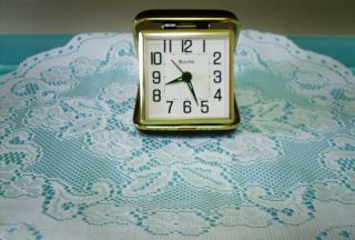 Bulova Vintage Folding Travel Alarm Clock - Very