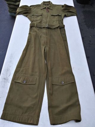 WW2 AN - 6550 Cotton Summer Flight Suit Size Medium 36 Dated 1944 - 2