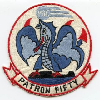 1970s Okinawan - Made Us Navy Vp - 50 Jacket Patch With P - 3c Orion Aircraft