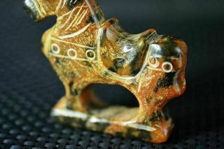 Exquisite Chinese Old Jade Carved Horse Statue Y6 3