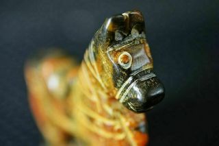 Exquisite Chinese Old Jade Carved Horse Statue Y6 5