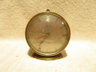 Vintage Schatz 8 Day Desk Mantel Alarm Clock Made In Germany