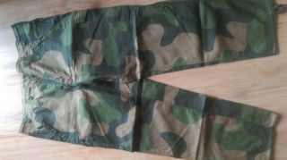 Norwegian Army Camouflage Woodland Pants Xl Long,  Ripstop Rare