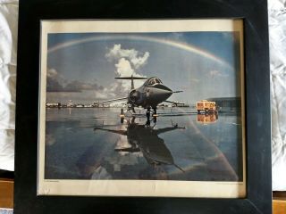 Vintage Usaf F - 104 Starfighter Framed Photo