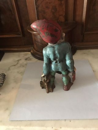 Gnome Doorstop Cast Iron Hubley 6