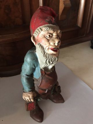 Gnome Doorstop Cast Iron Hubley 8