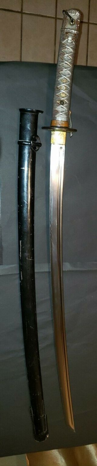 WW2 JAPANESE ARMY OFFICER ' S SWORD NCO KATANA COLLECTIBLE MILITARY NIHONTO 10