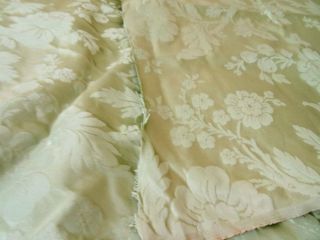 Two Fabulous Antique French Silk Damask Fabric Panels