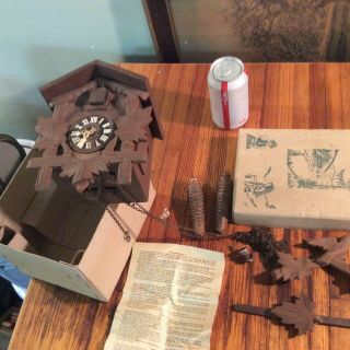 Vintage German Cuckoo Clock Old Stock Box