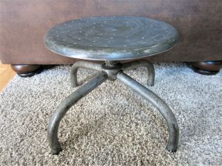 Very Short Mid Century Industrial Metal Dr Stool Primitive Shop Seat Plant Stand