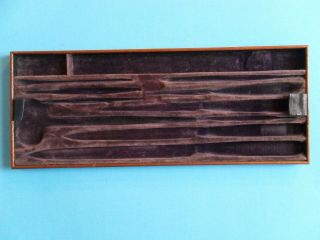 Antique 19th Century Tiemann Fitted Wooden Tray For Surgical Instruments