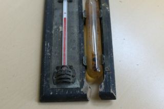 Antique Vintage Wooden Framed Thermometer/Barometer for Parts/Restroration - Tyco 2