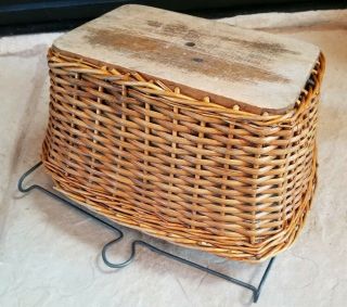 185,  Vintage ROUND Clothes Pins Wooden Rustic Primitive Crafting Laundry Basket 7