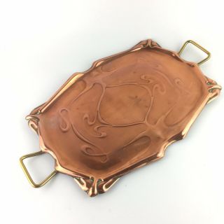 Antique Vintage Art Nouveau Copper Tray
