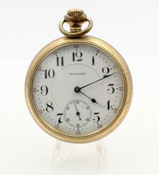 Antique Waltham Model 1892 No.  845 18s 21j Open Face Pocket Watch - Nr 5847 - 3