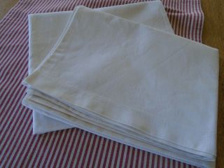 Vintage Irish Linen Pillowcases - 19 X 29 Inches