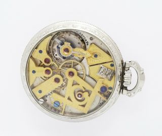 12s 19j Dudley Masonic Model 3 pocket watch in a WGF display back case 2