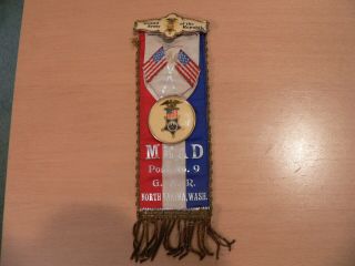 1893 Gar Mead Post No 9 North Yakima Washington Ribbon Medal