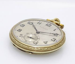 12s 19j Dudley Masonic Model 2 pocket watch in a 14k Green GF case w/ RARE DIAL 8