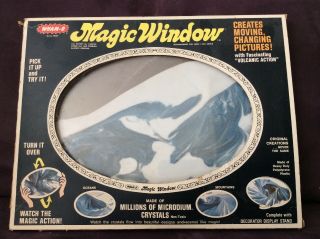 Vintage 1973 Wham - O Magic Window Sand Art - Microdium Crystals