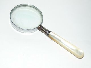 Stylish Antique Vintage Magnifying Glass Magnify Glass Mother Of Pearl Handle