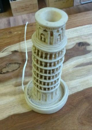 Vintage Lamp In A Shape Of The Tower Of Pisa.  Cool Little Piece,  Very Ornamental