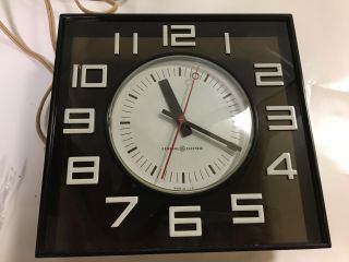 vintage Black/White kitchen General Electric Wall Clock Model 2173 GREAT 2
