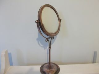 Antique Art & Crafts Copper Mirror Dressing Table 5