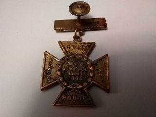 Civil War Southern Cross of Honor Daughters of Confederacy Medal 3