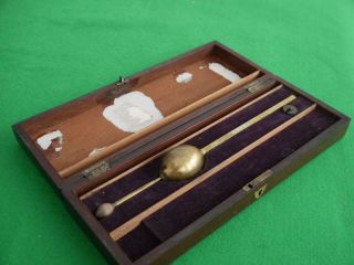 Unusual Antique 1895c Cased Part Set Hydrometer Saccharometer By Swan Of London